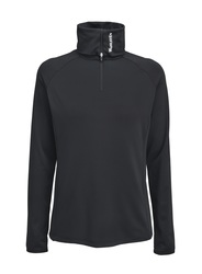 WAHLSTEN IRIA NAISTEN 1/2 ZIP PITKÄHIHAINEN PAITA, MUSTA